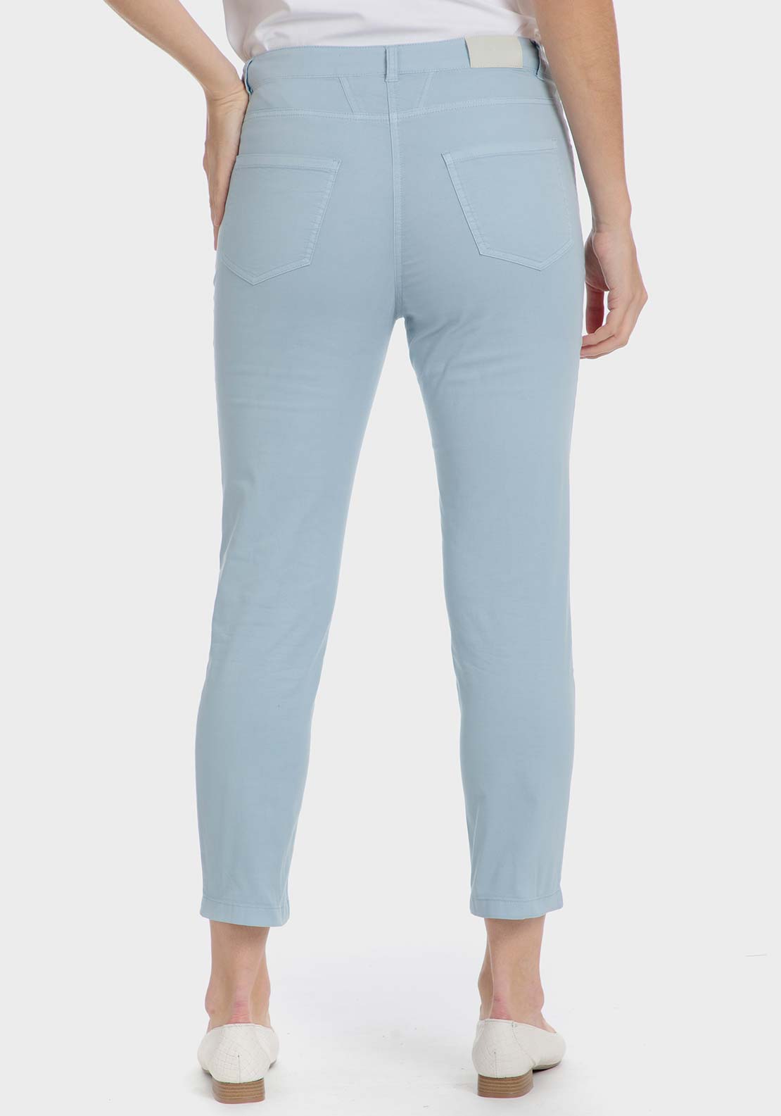 Punt Roma Cotton crop trousers - Blue 2 Shaws Department Stores