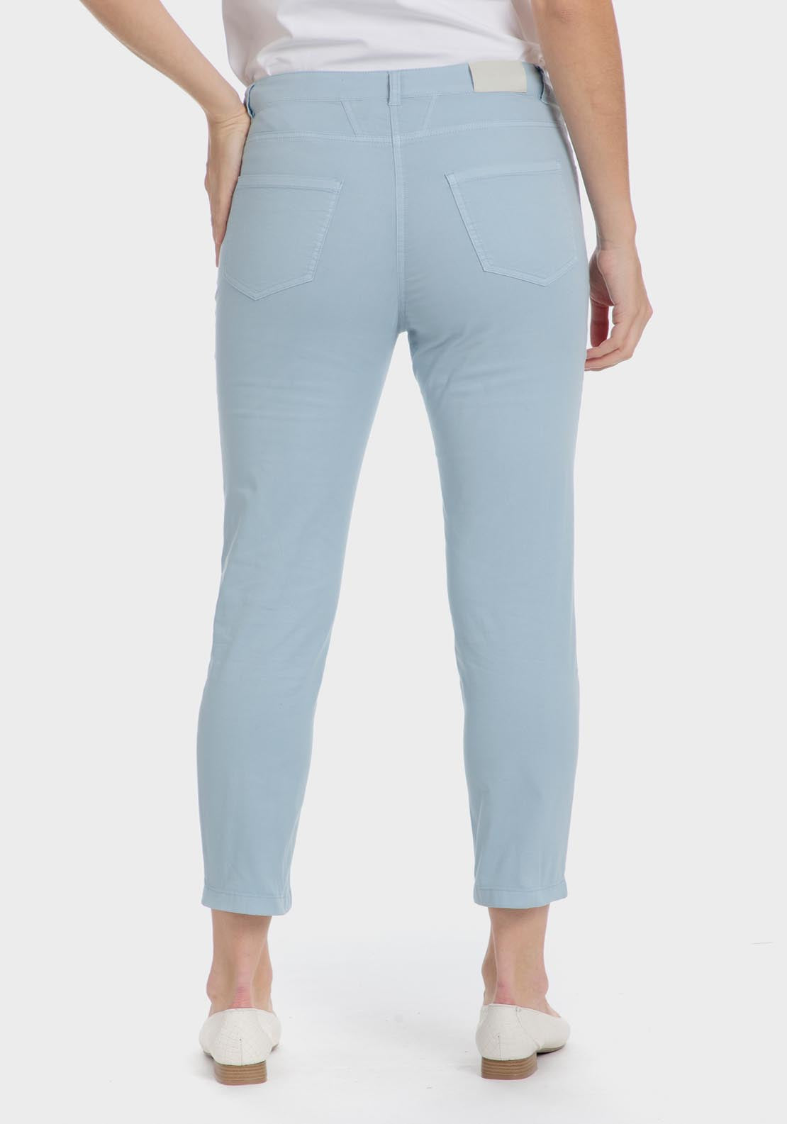 Punt Roma Cotton crop trousers - Blue 8 Shaws Department Stores