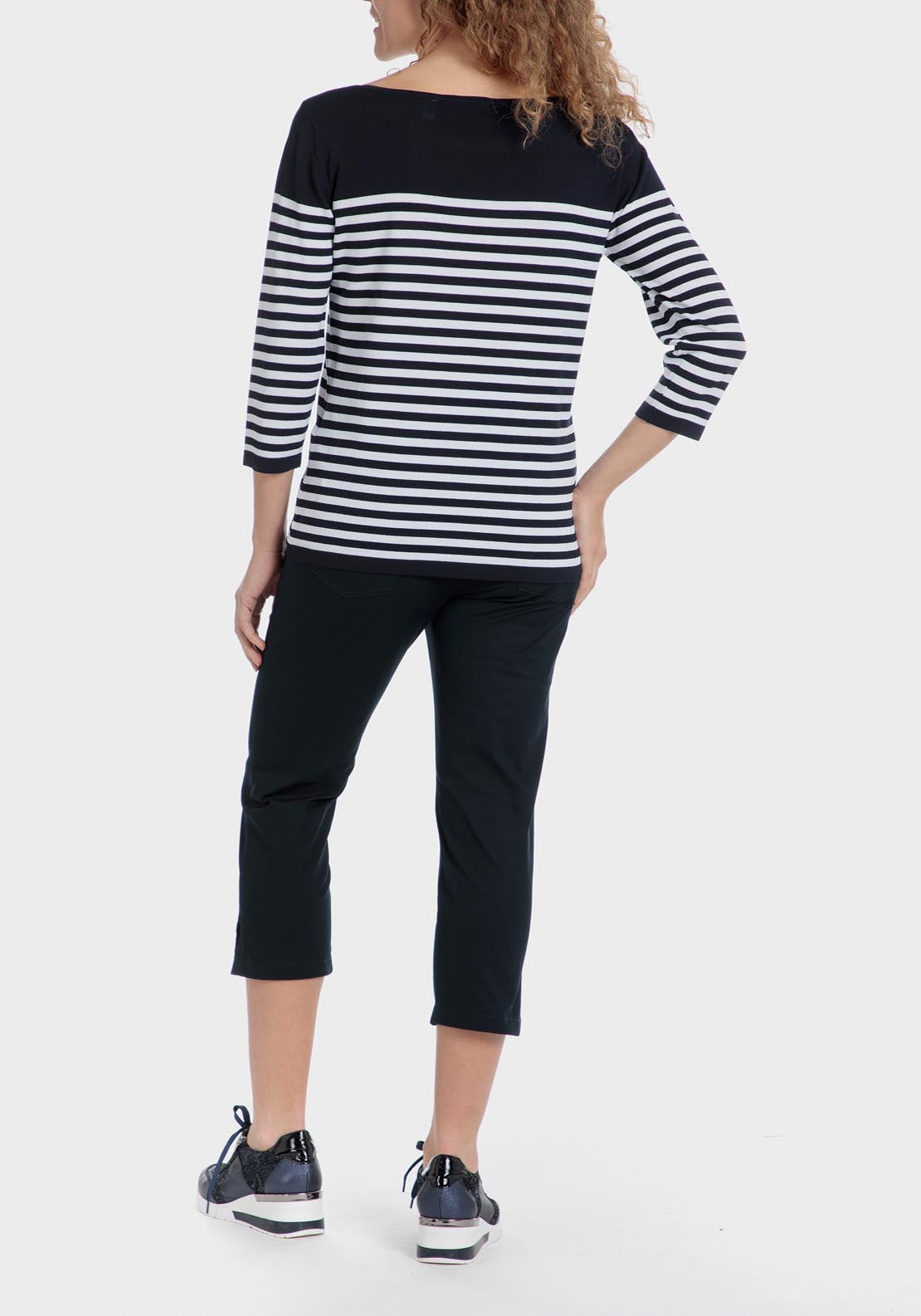 Punt Roma Cotton crop trousers - Blue / Navy 5 Shaws Department Stores