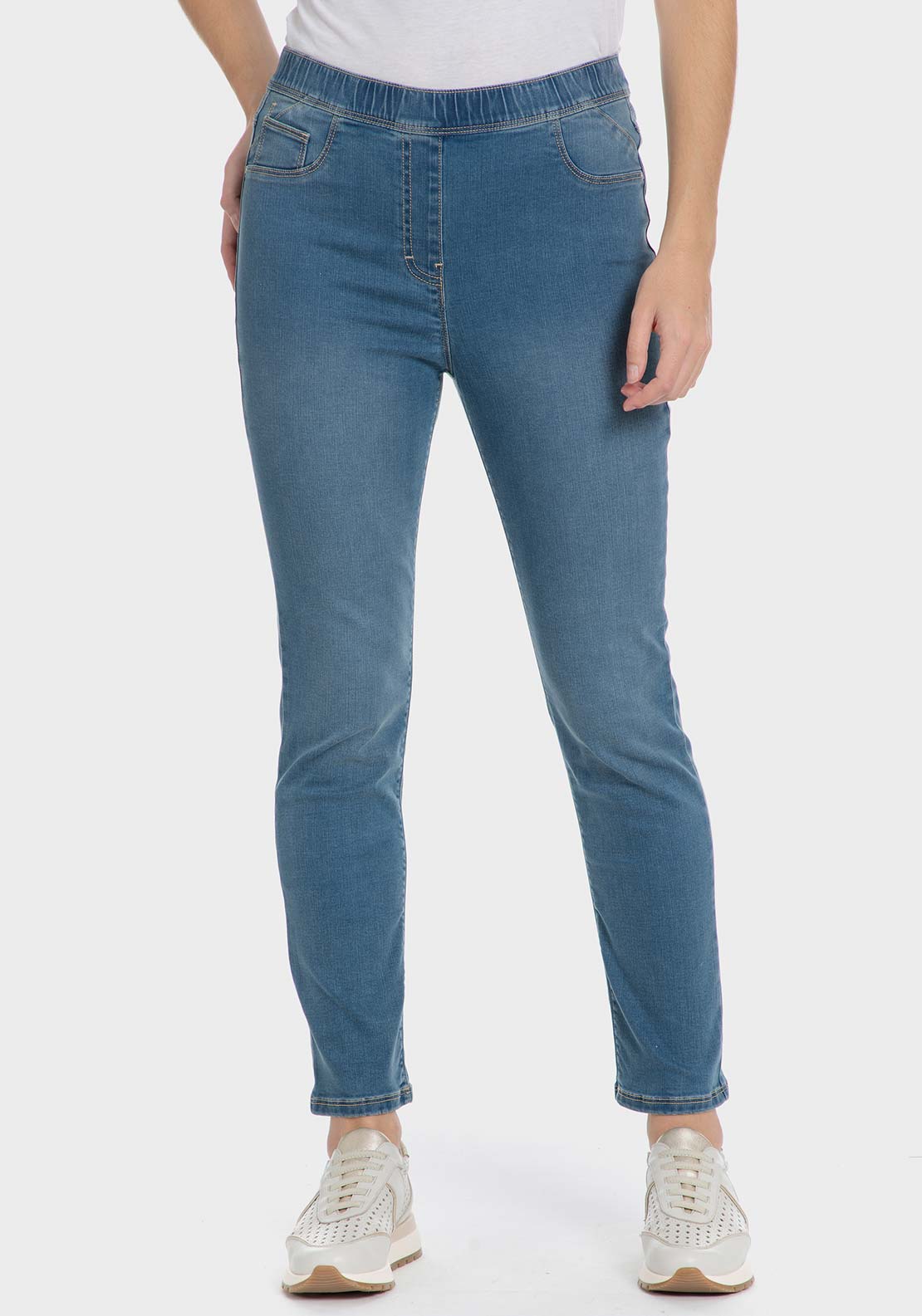 Punt Roma Super skinny trousers - Blue Light Denim 1 Shaws Department Stores