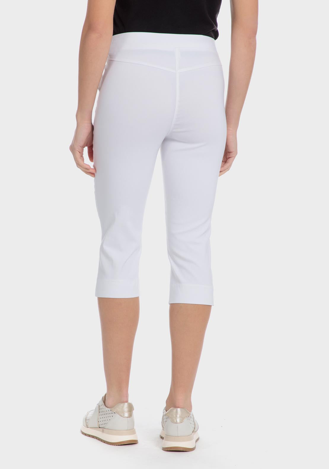 Punt Roma Cropped Trousers - White 2 Shaws Department Stores