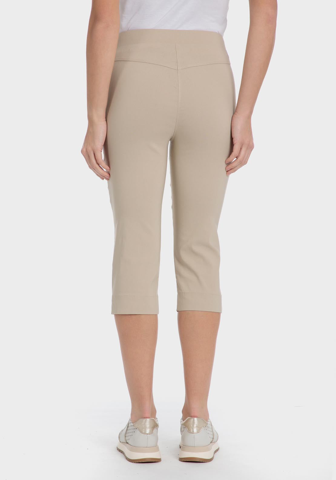 Punt Roma Cropped Trousers - Beige 2 Shaws Department Stores