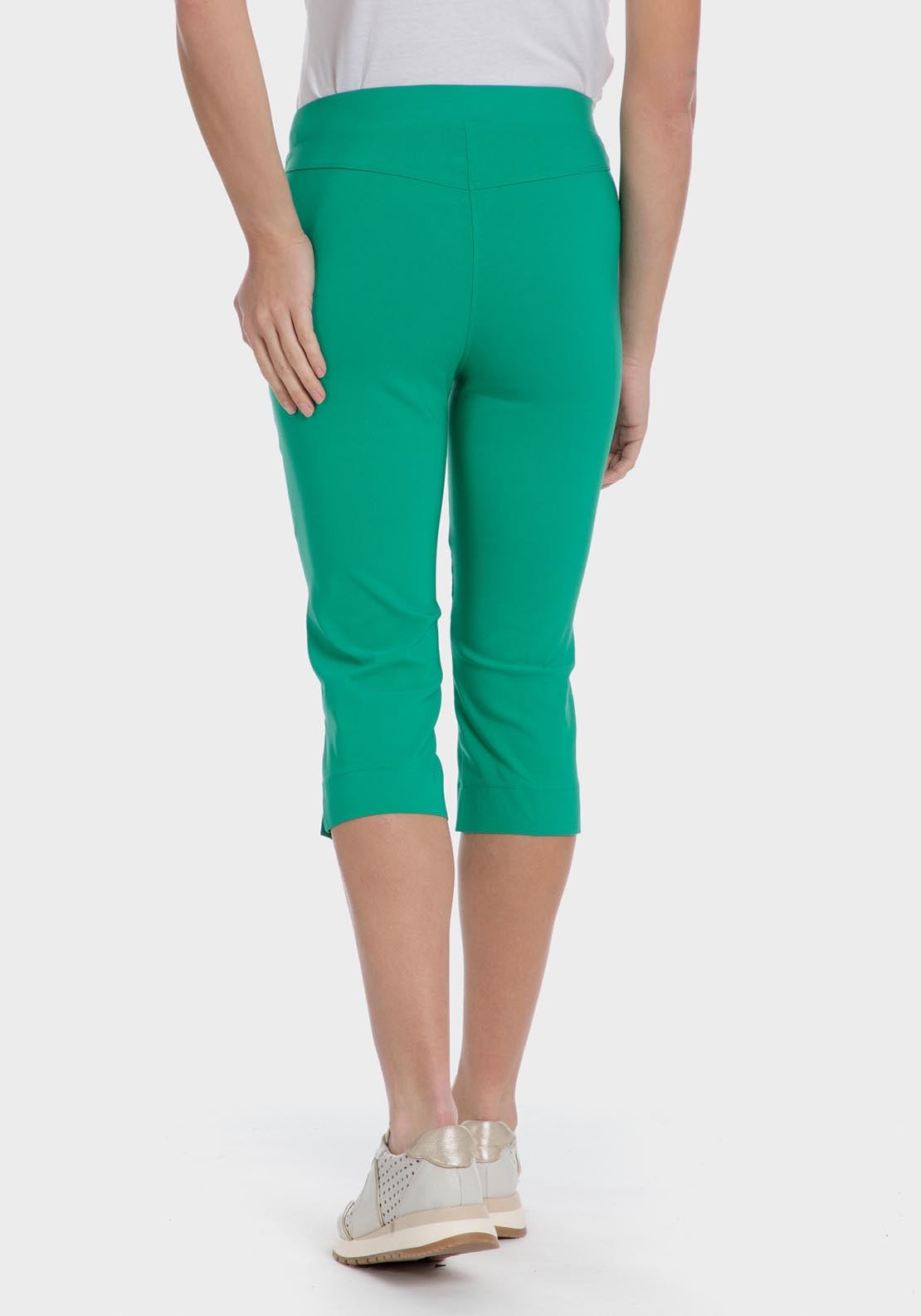 Punt Roma Cropped Trousers - Green 2 Shaws Department Stores
