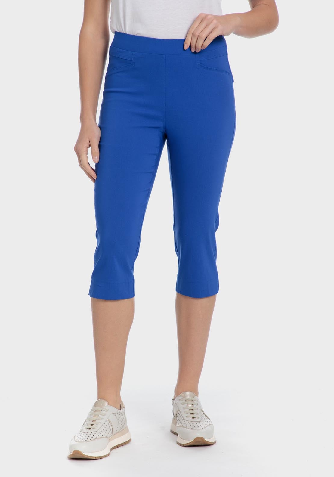 Punt Roma Cropped Trousers - Blue 1 Shaws Department Stores