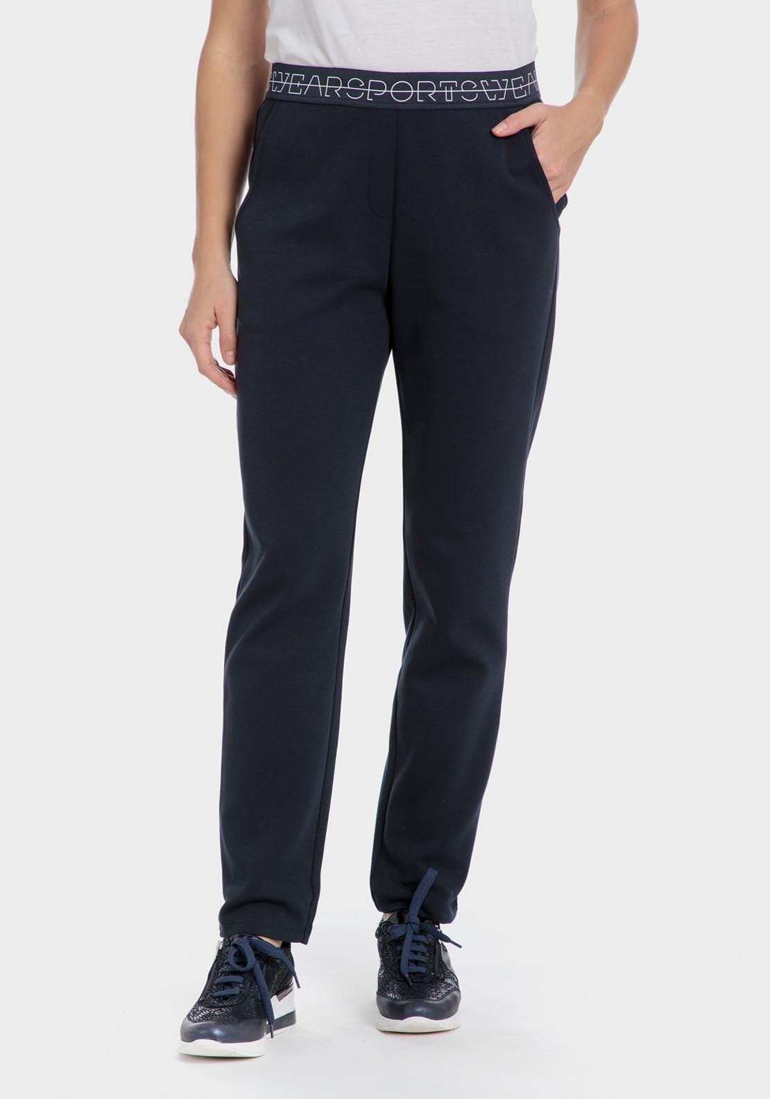 Punt Roma Comfy trousers - Blue / Navy 7 Shaws Department Stores