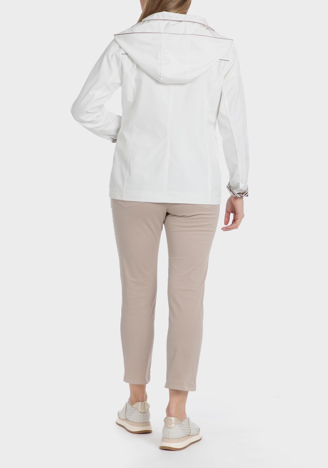 Punt Roma Parka With Hood - White 4 Shaws Department Stores