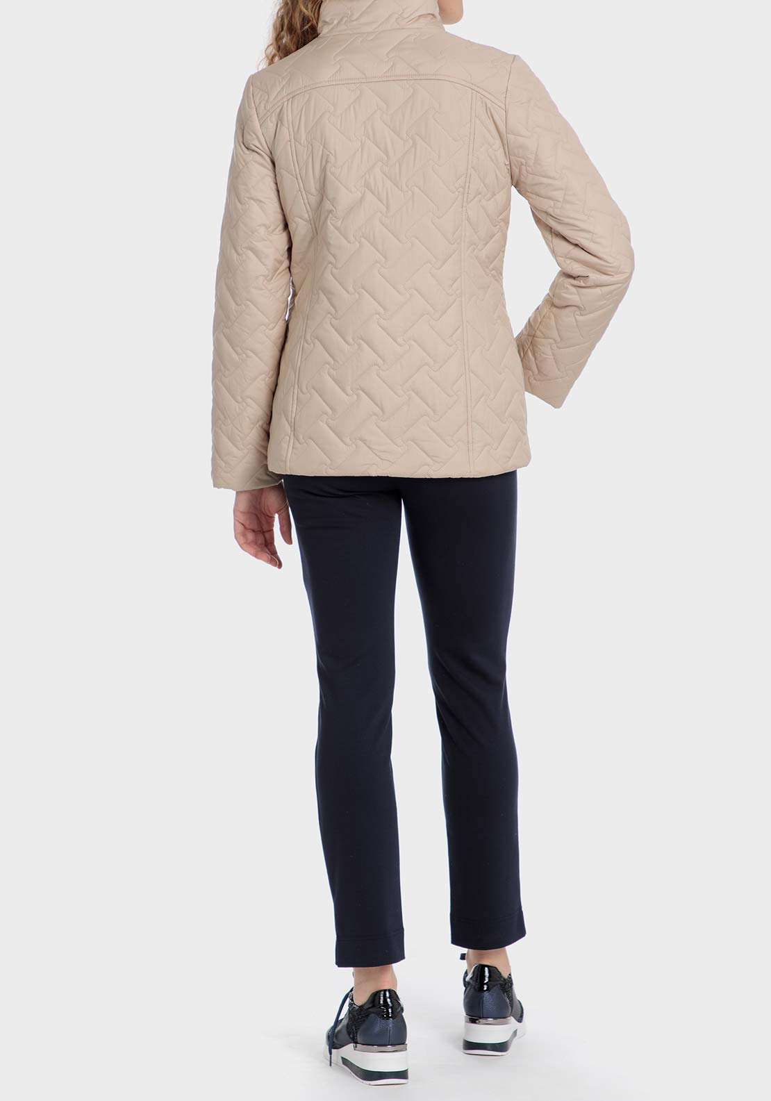 Punt Roma Padded parka jacket - Beige 4 Shaws Department Stores
