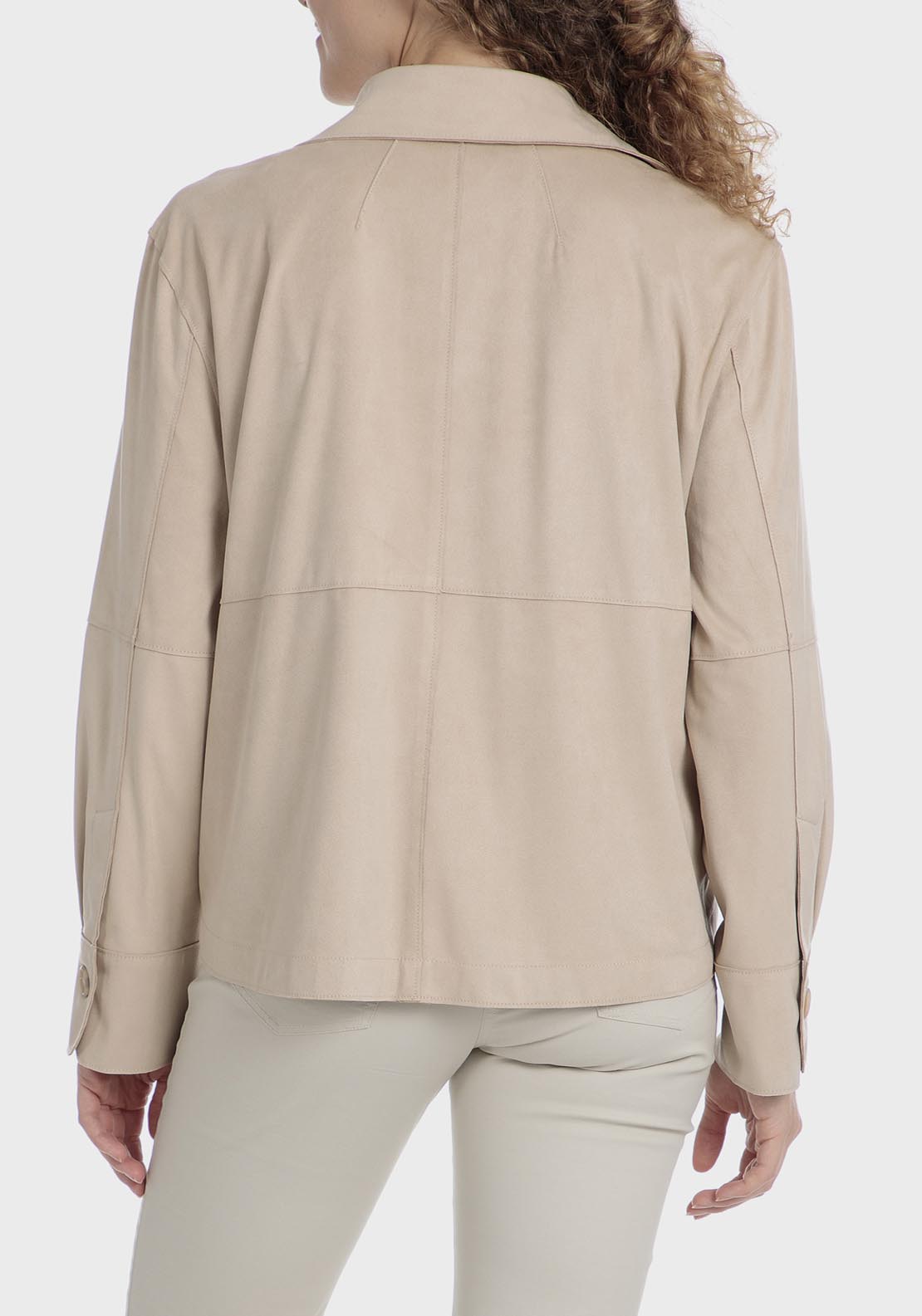 Punt Roma Suede Overshirt - Sand 2 Shaws Department Stores