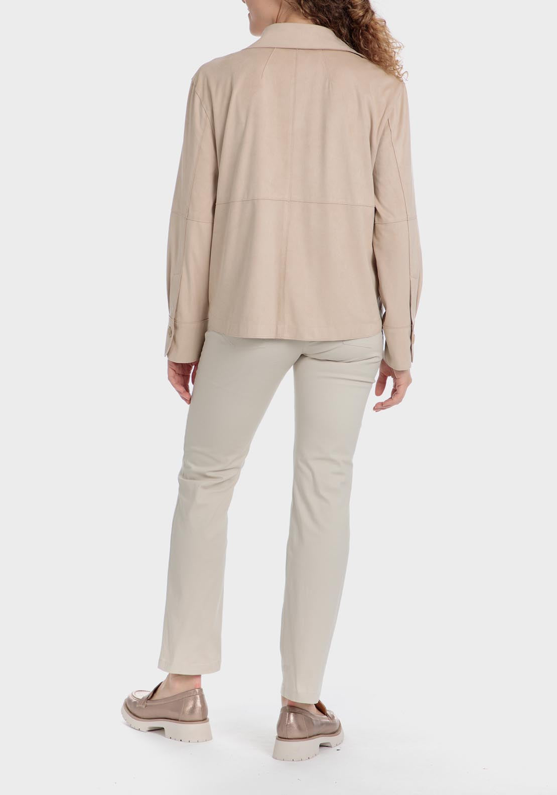 Punt Roma Suede Overshirt - Sand 4 Shaws Department Stores