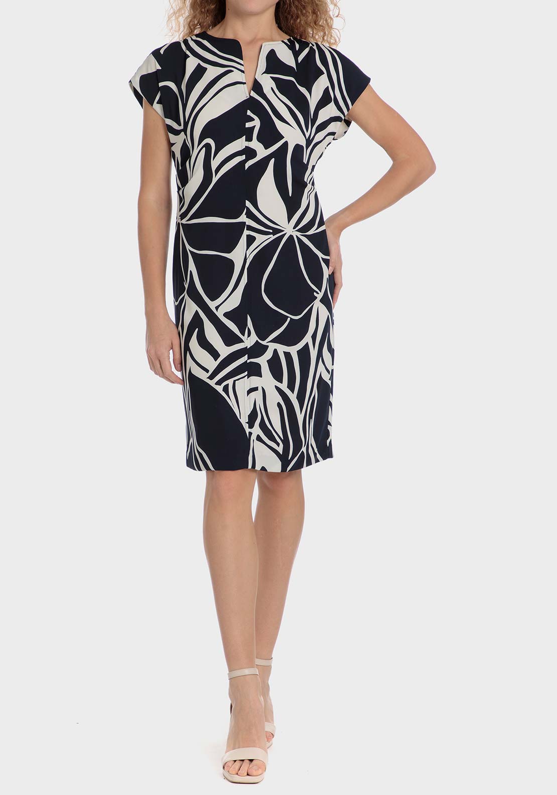 Punt Roma Printed dress - Blue / Navy 1 Shaws Department Stores