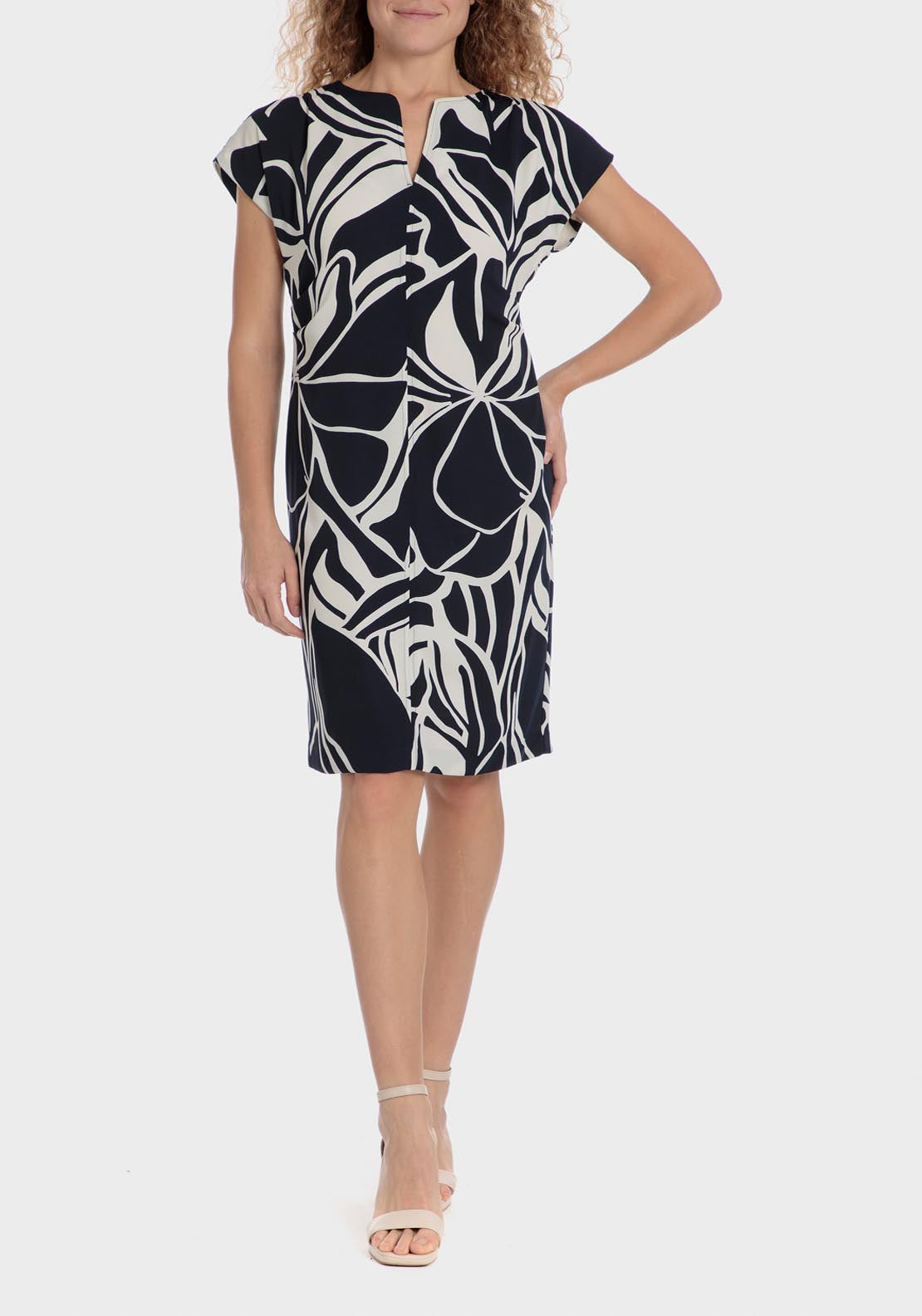 Punt Roma Printed dress - Blue / Navy 4 Shaws Department Stores