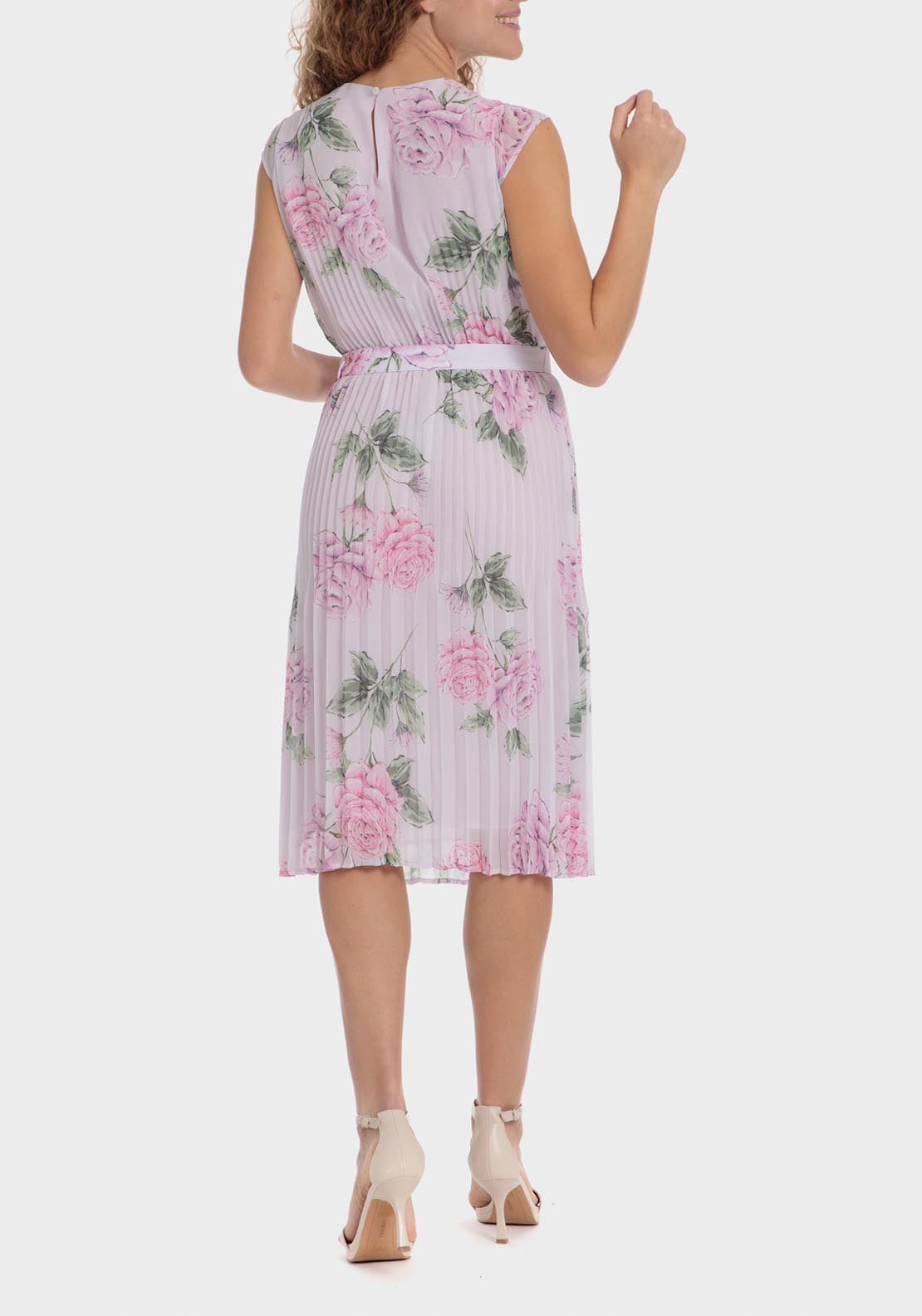 Punt Roma Floral Print Dress - Pink 2 Shaws Department Stores