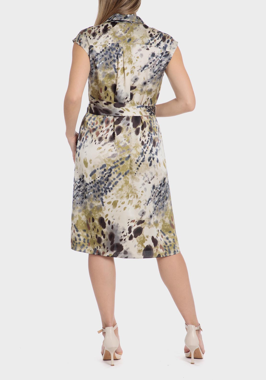 Punt Roma Animal print dress - White / Green 4 Shaws Department Stores