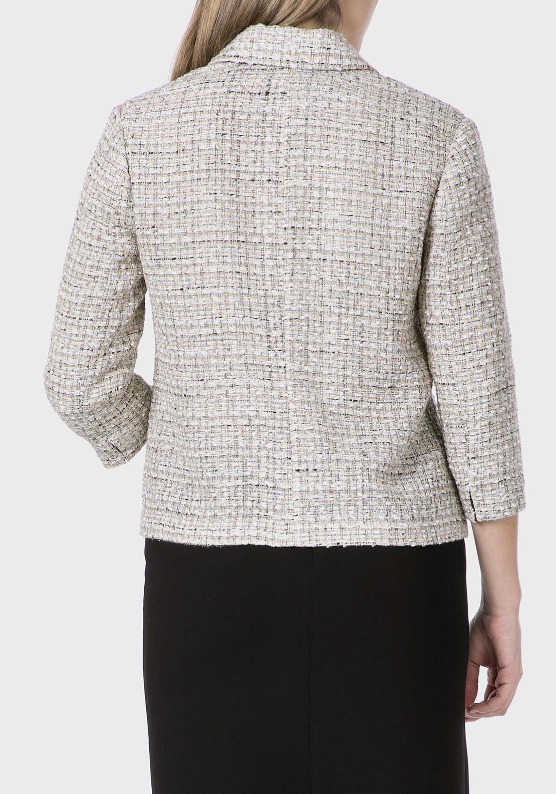 Punt Roma Metallic Thread Jacket - White 2 Shaws Department Stores
