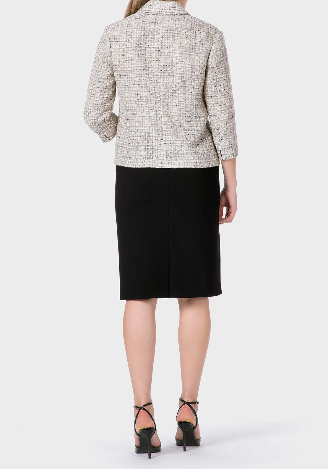 Punt Roma Metallic Thread Jacket - White 3 Shaws Department Stores