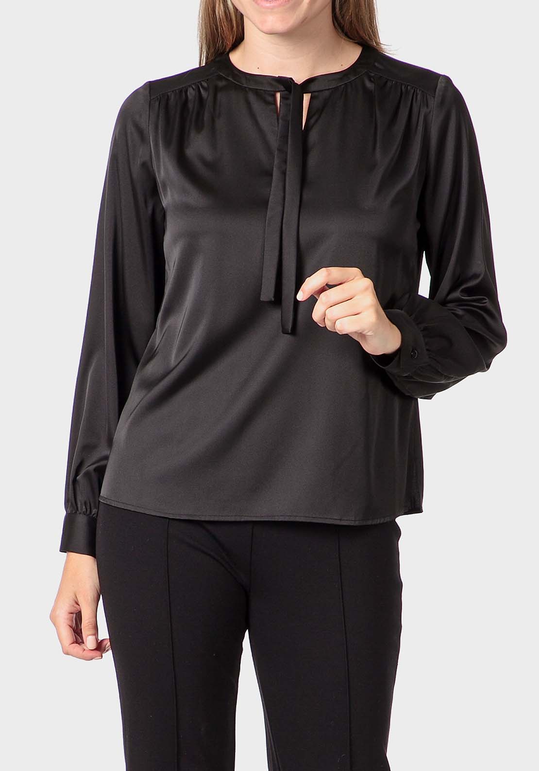 Punt Roma Black Blouse - Black 1 Shaws Department Stores