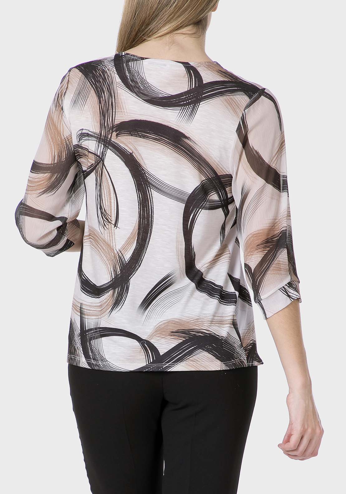 Punt Roma Metallic Thread Blouse - Black 2 Shaws Department Stores