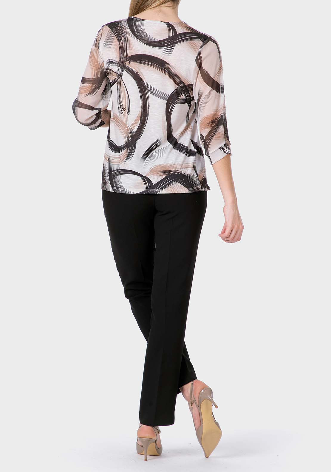 Punt Roma Metallic Thread Blouse - Black 4 Shaws Department Stores