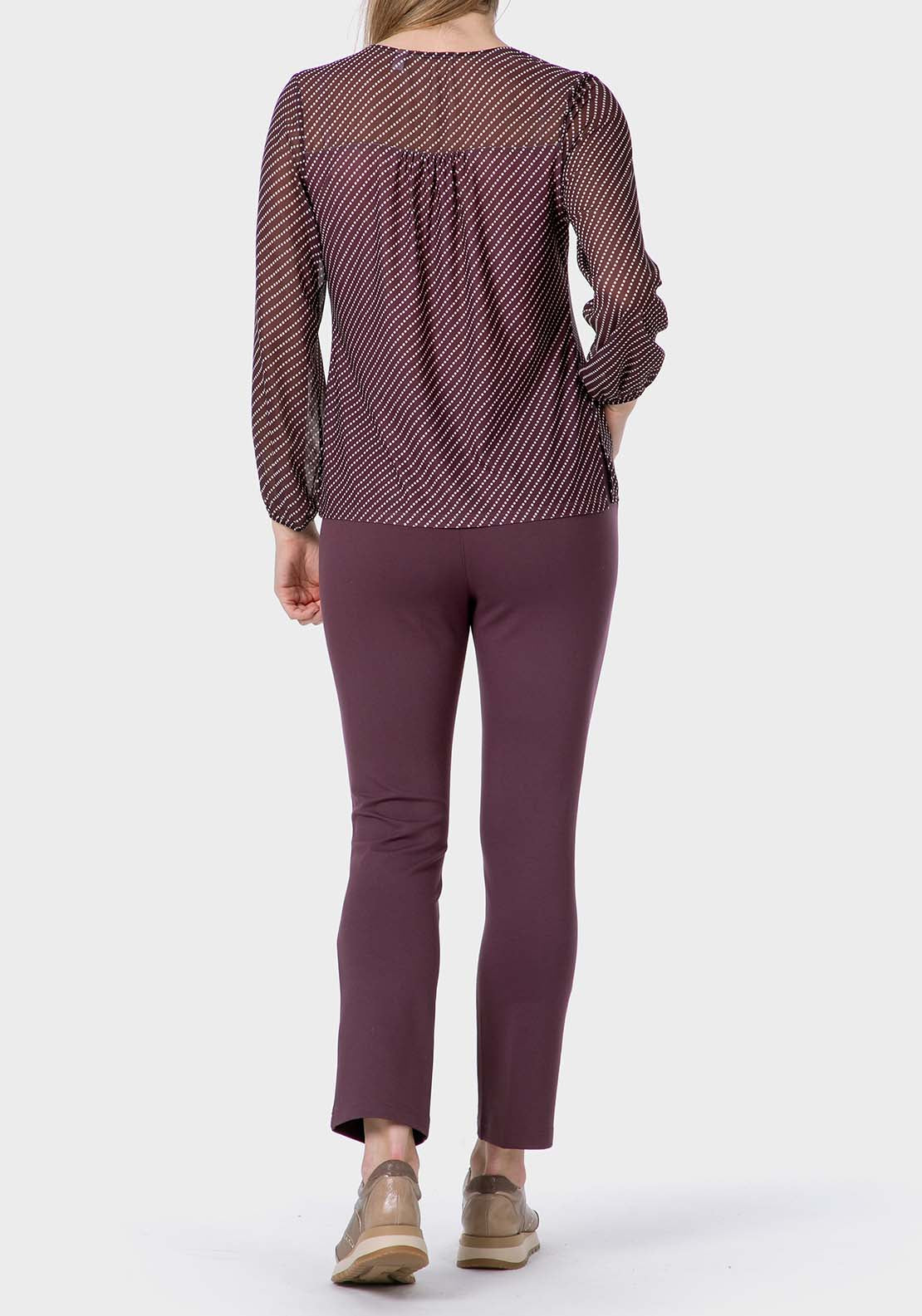Punt Roma Maroon Blouse - Red 4 Shaws Department Stores