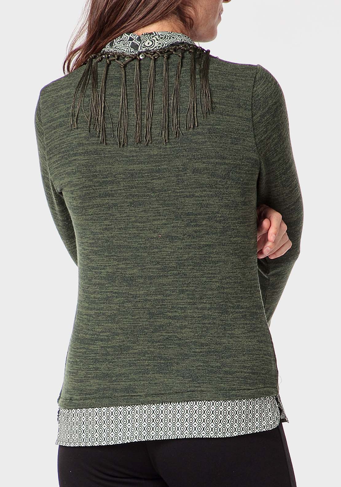Punt Roma T-Shirt With Silk Scarf - Green English 2 Shaws Department Stores