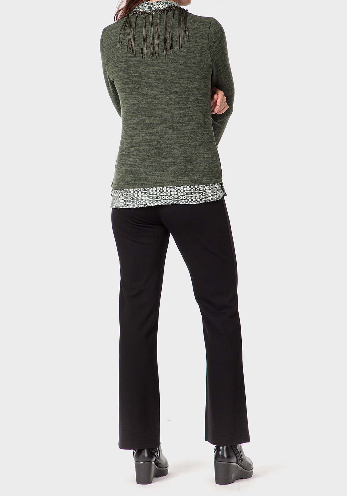 Punt Roma T-Shirt With Silk Scarf - Green English 4 Shaws Department Stores