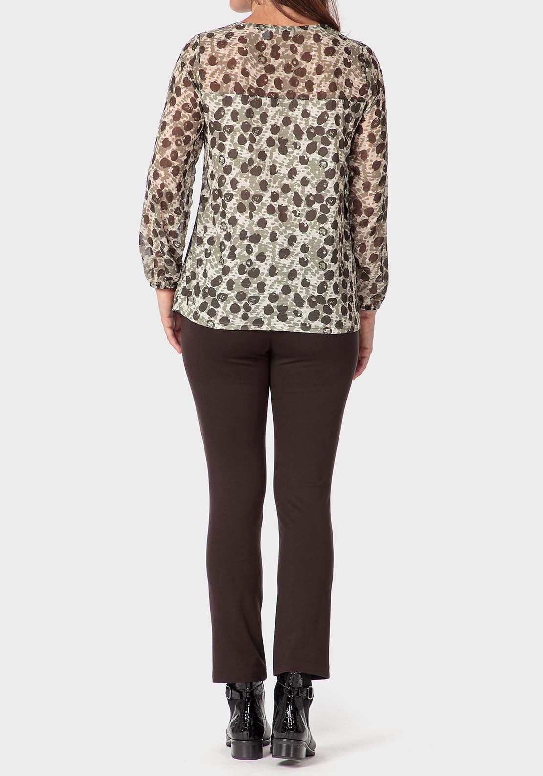 Punt Roma Printed Plumetti T-Shirt - Green 4 Shaws Department Stores