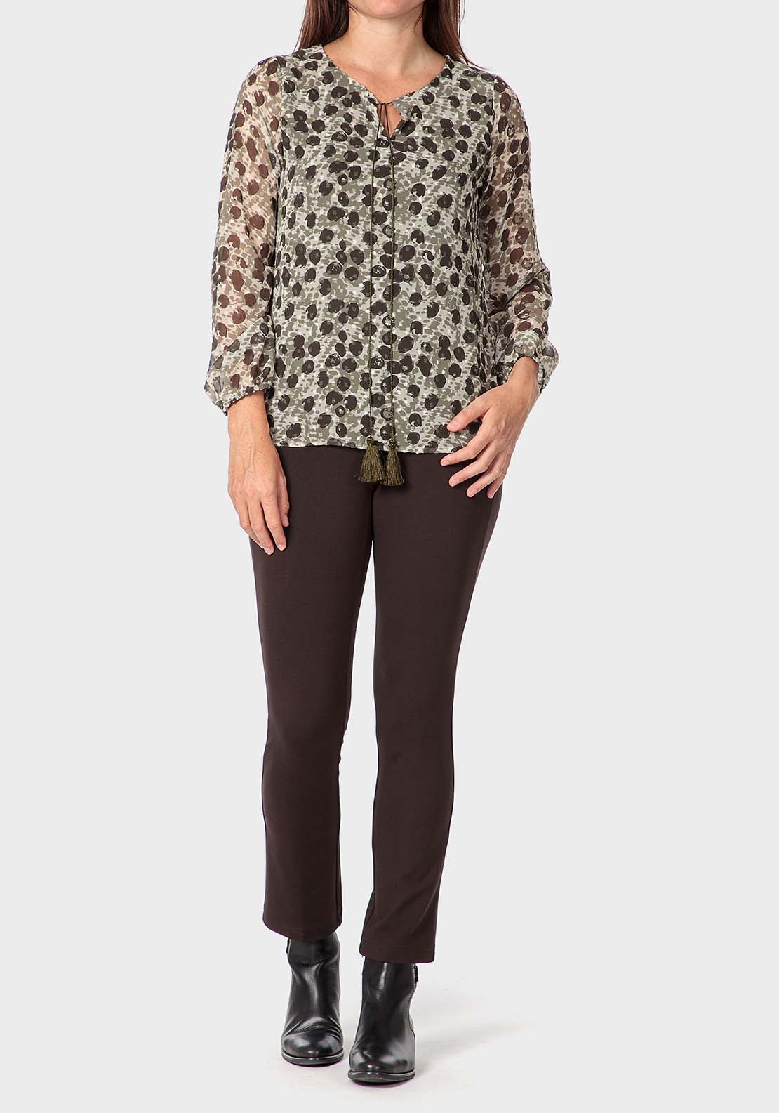Punt Roma Printed Plumetti T-Shirt - Green 3 Shaws Department Stores