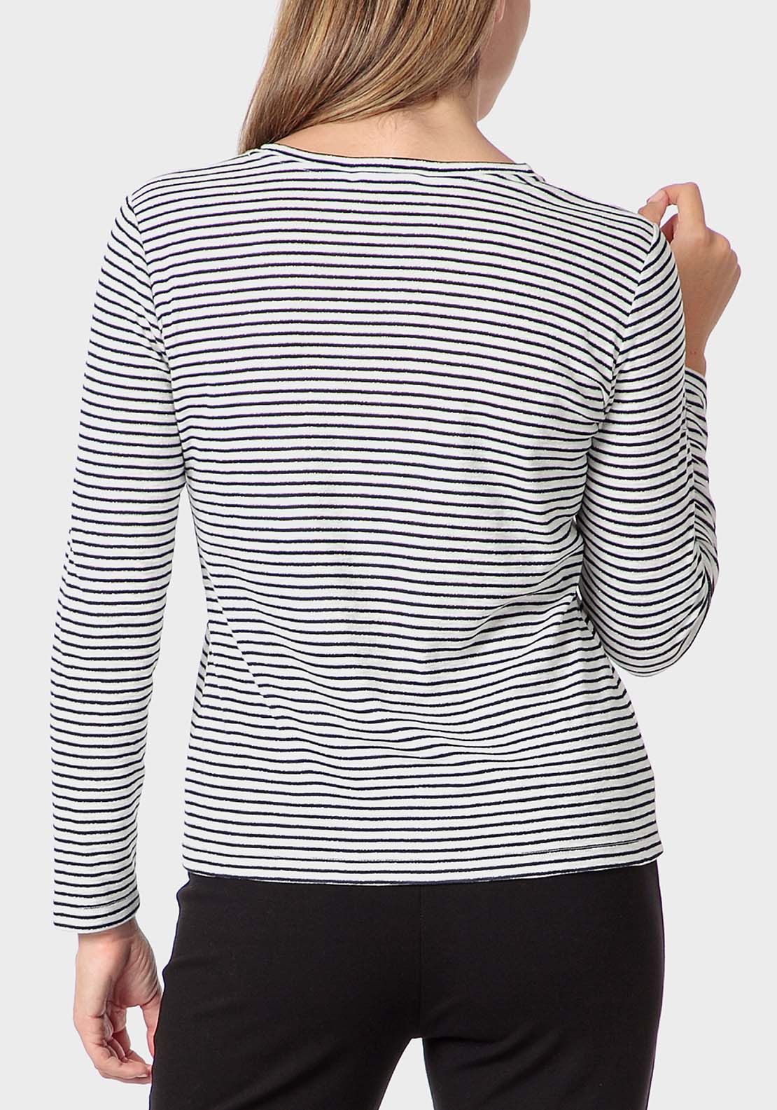 Punt Roma Striped T-Shirt - Black 2 Shaws Department Stores