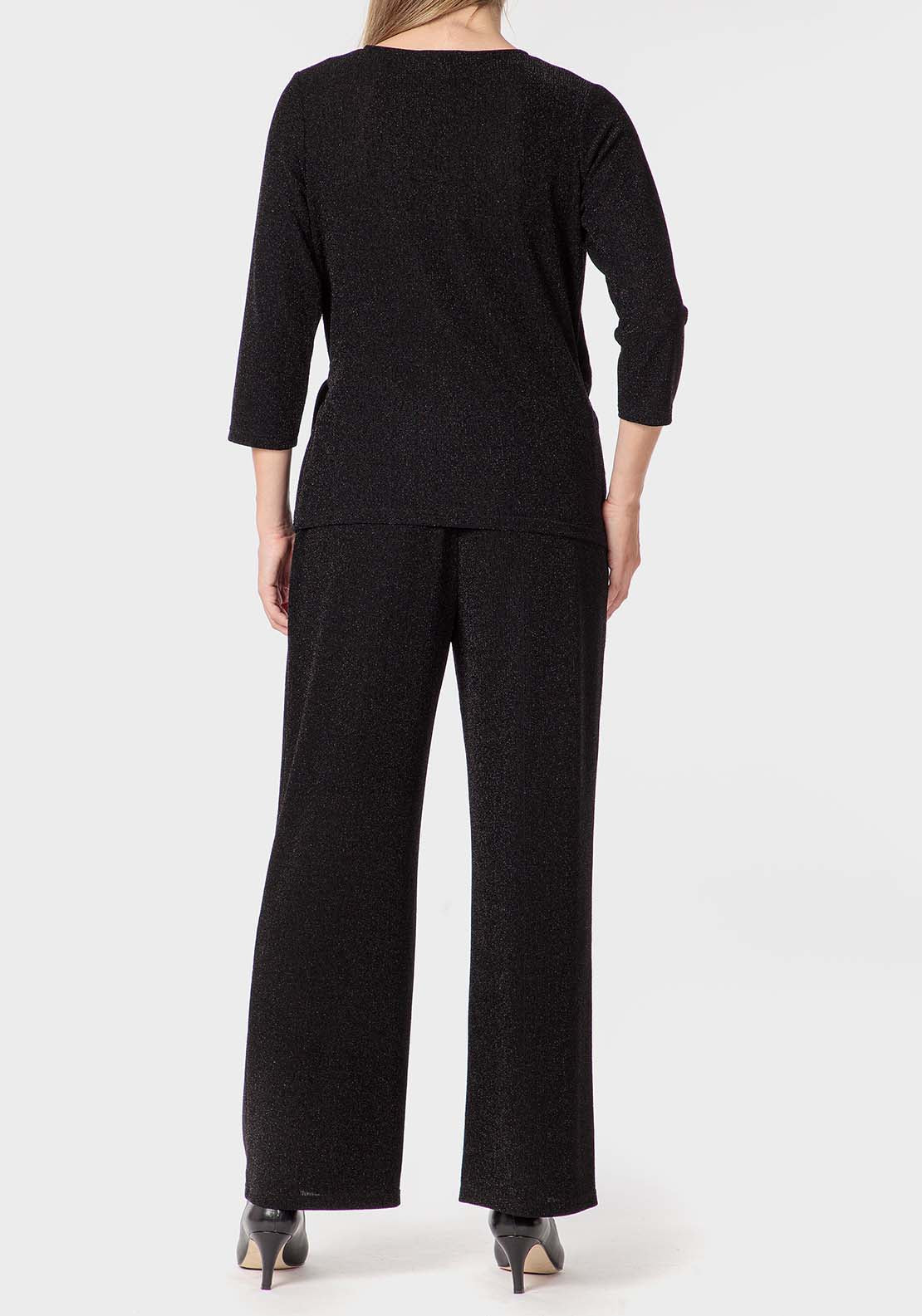 Punt Roma Criss-Cross T-Shirt - Black 4 Shaws Department Stores