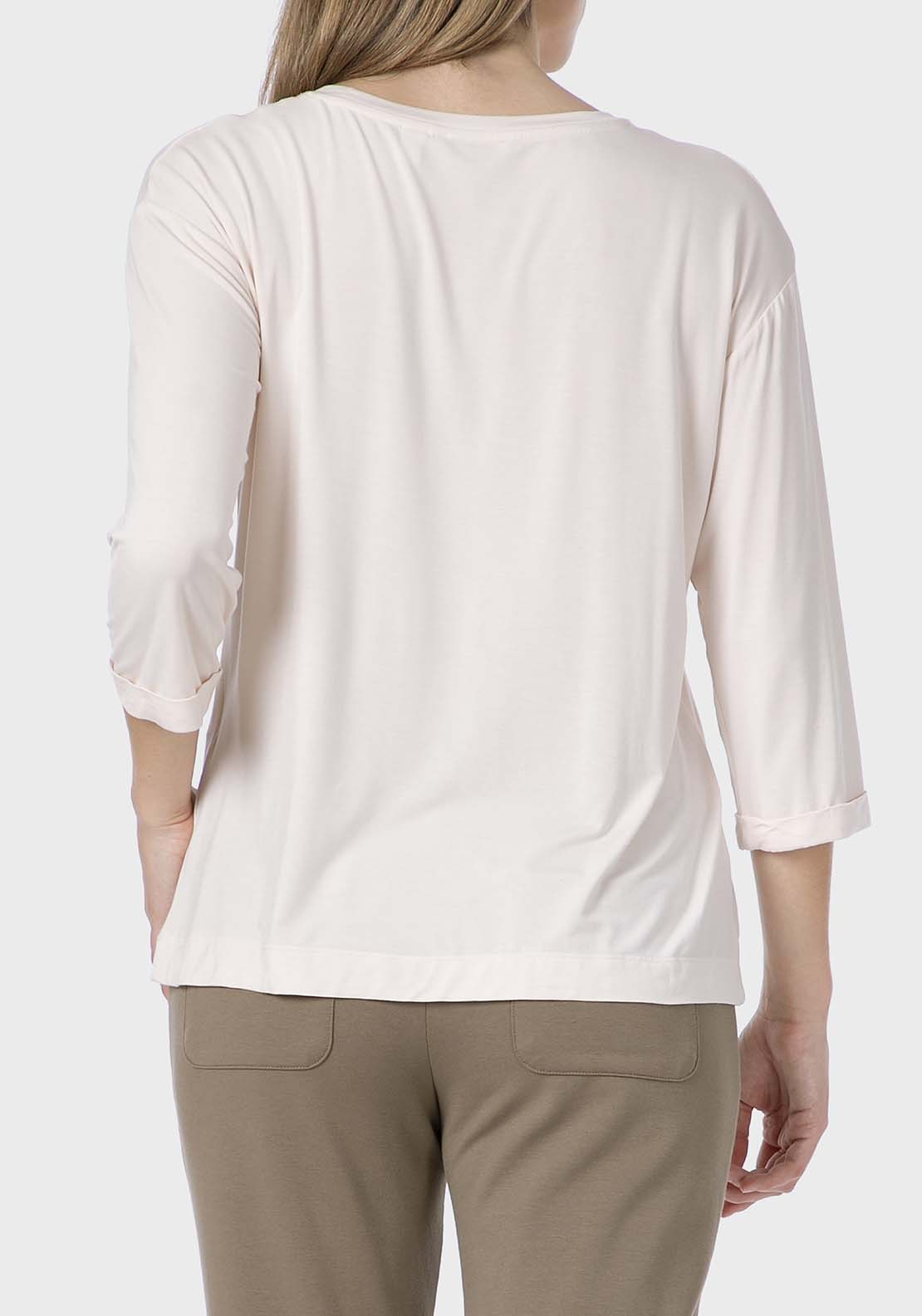 Punt Roma Floral Print T-Shirt - Beige 2 Shaws Department Stores