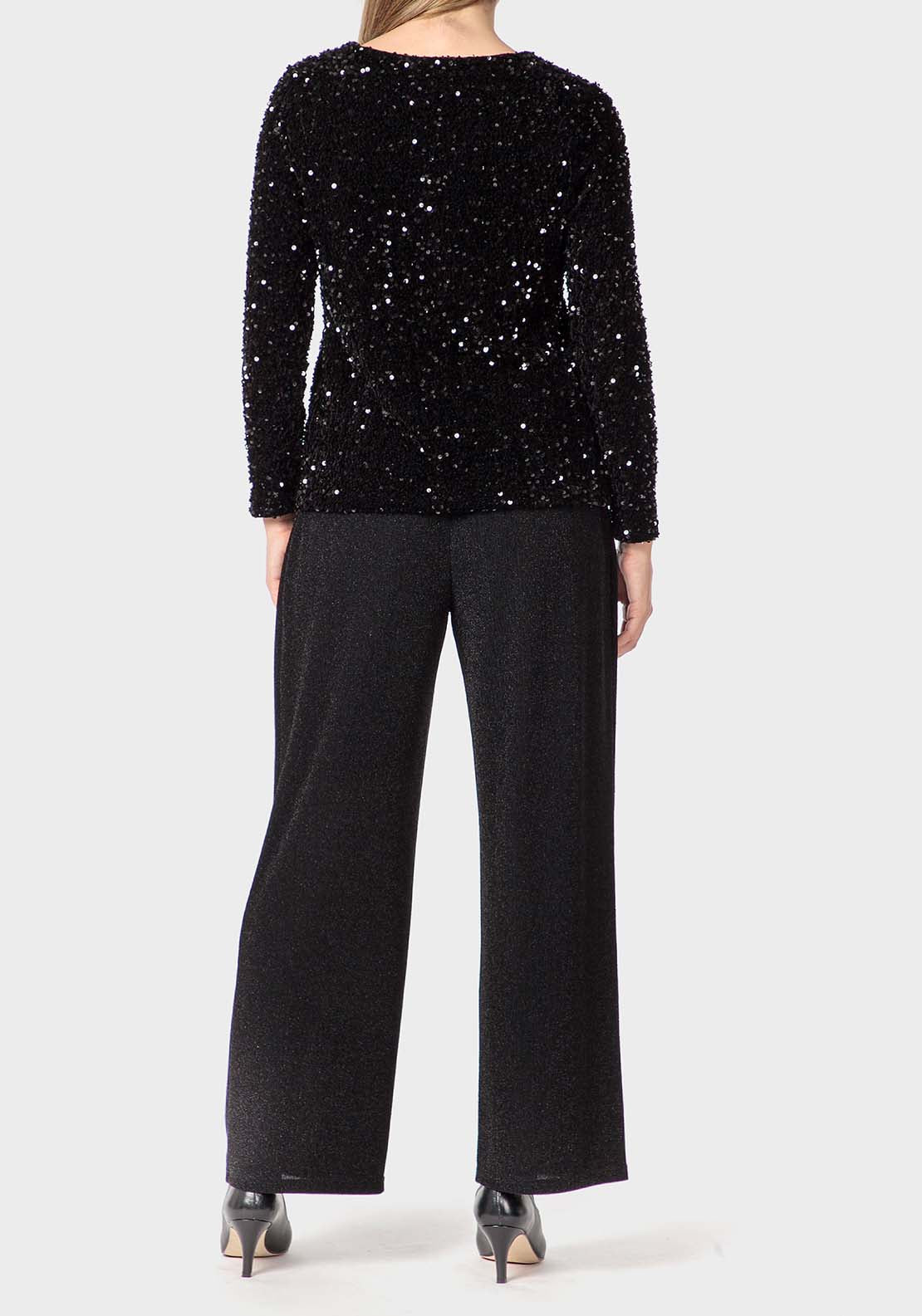 Punt Roma Sequins Jacket - Black 4 Shaws Department Stores