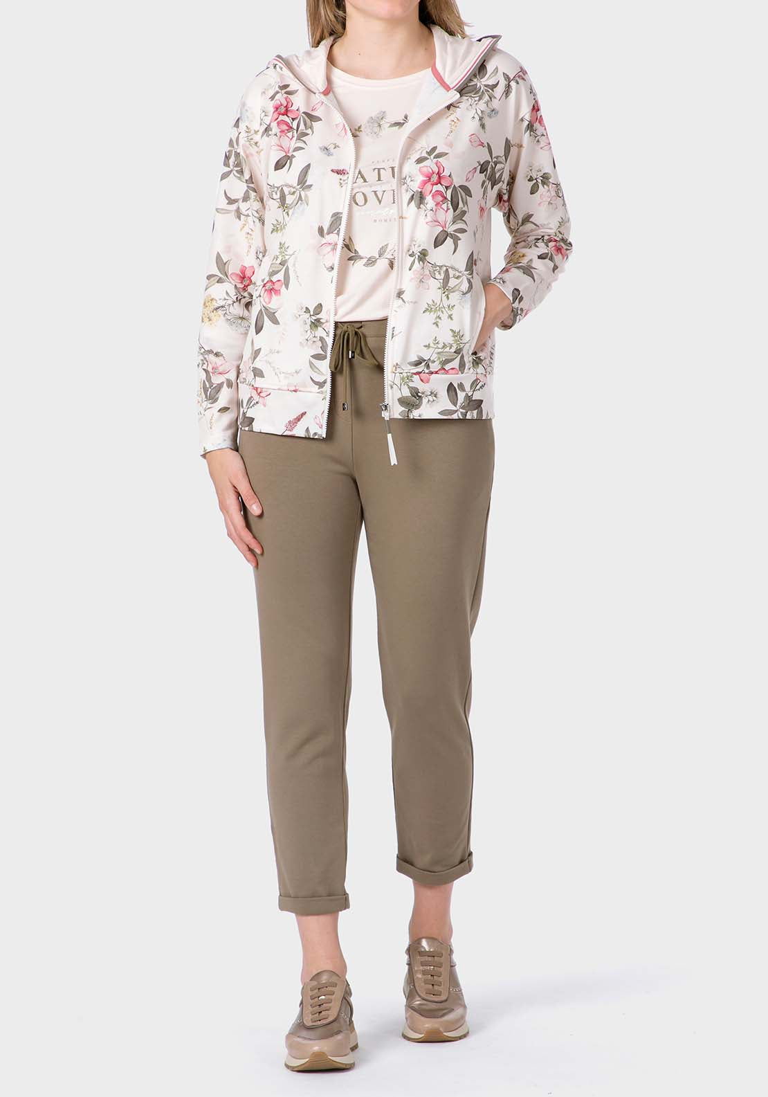 Punt Roma Printed Jacket - White 4 Shaws Department Stores