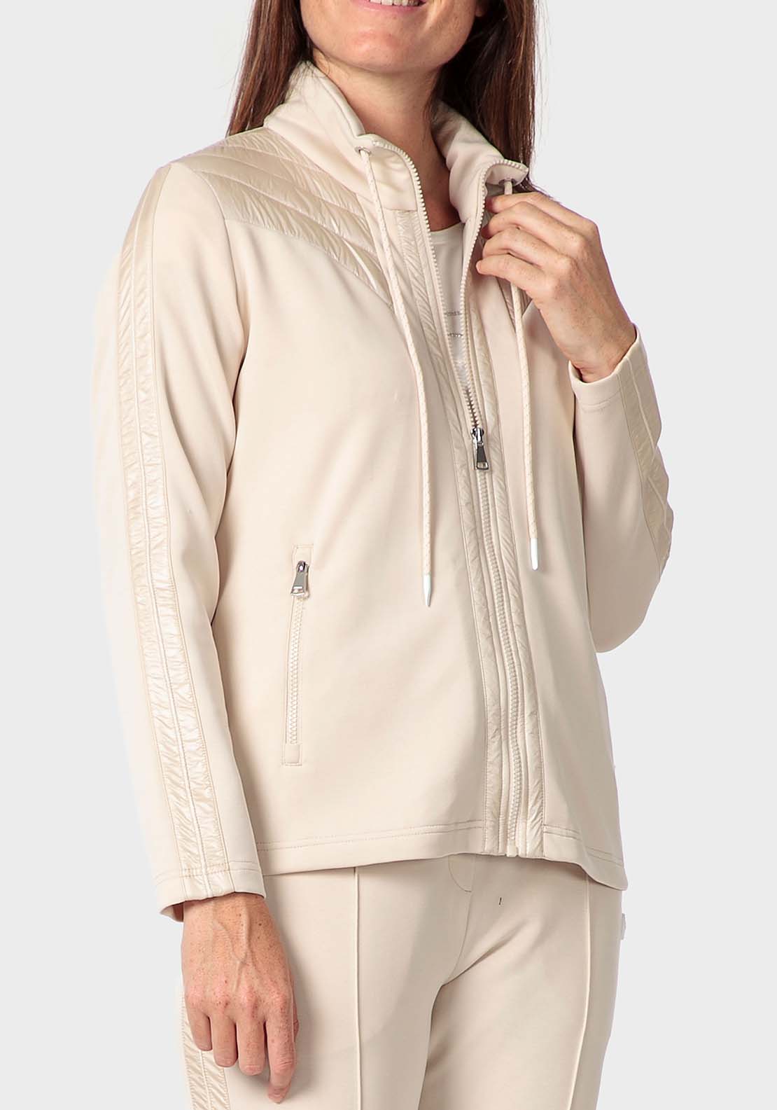 Punt Roma Padded Jacket - Beige Sand 1 Shaws Department Stores