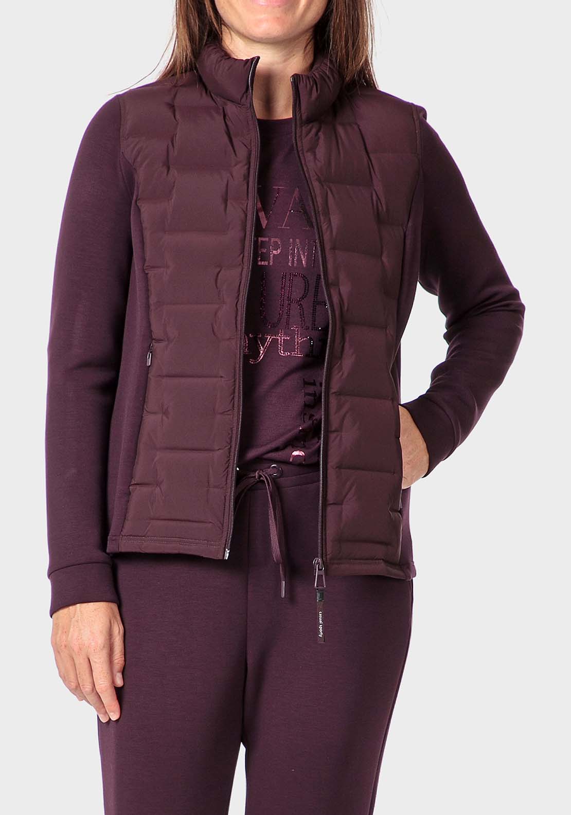 Punt Roma Padded Jacket - Purple 1 Shaws Department Stores