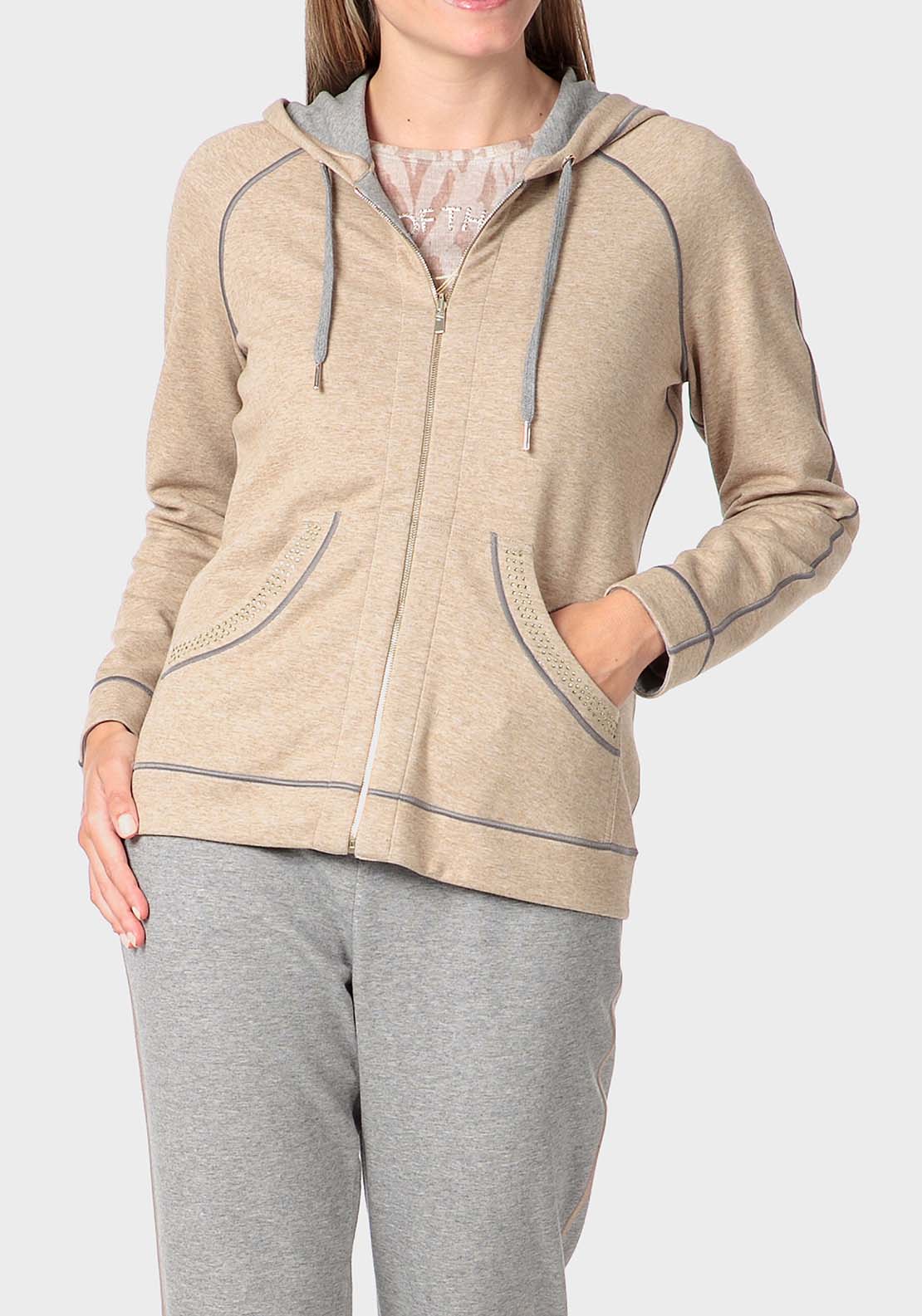 Punt Roma Reversible Jacket - Beige / Grey 1 Shaws Department Stores