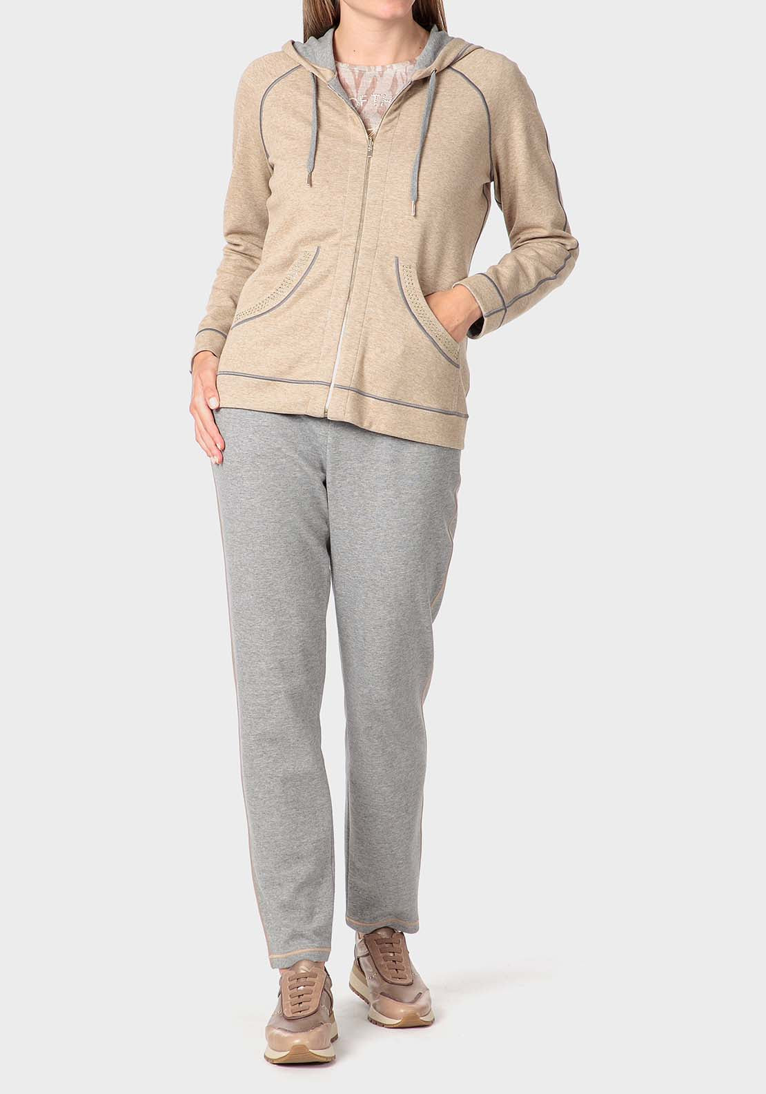 Punt Roma Reversible Jacket - Beige / Grey 3 Shaws Department Stores