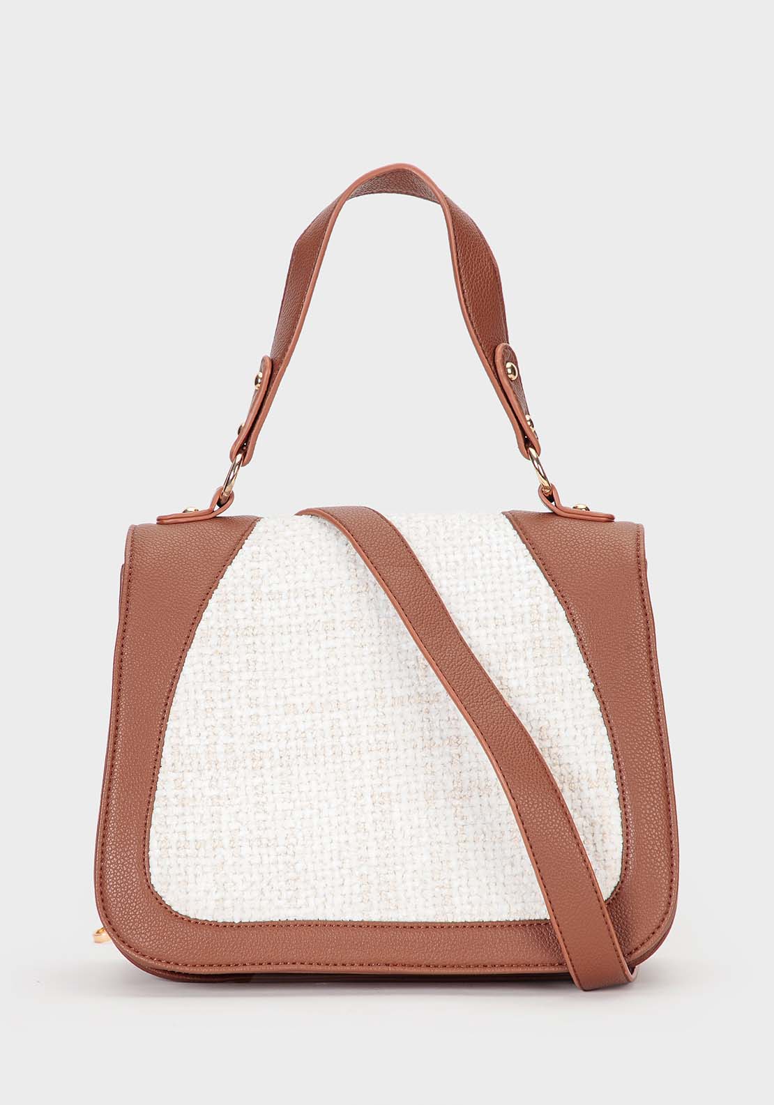 Punt Roma Two Tone Bag - Brown 1 Shaws Department Stores