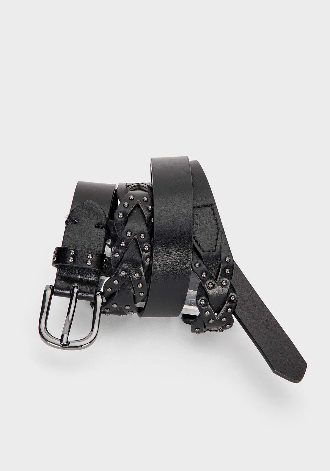 Punt Roma Braided Belt - Black 1 Shaws Department Stores