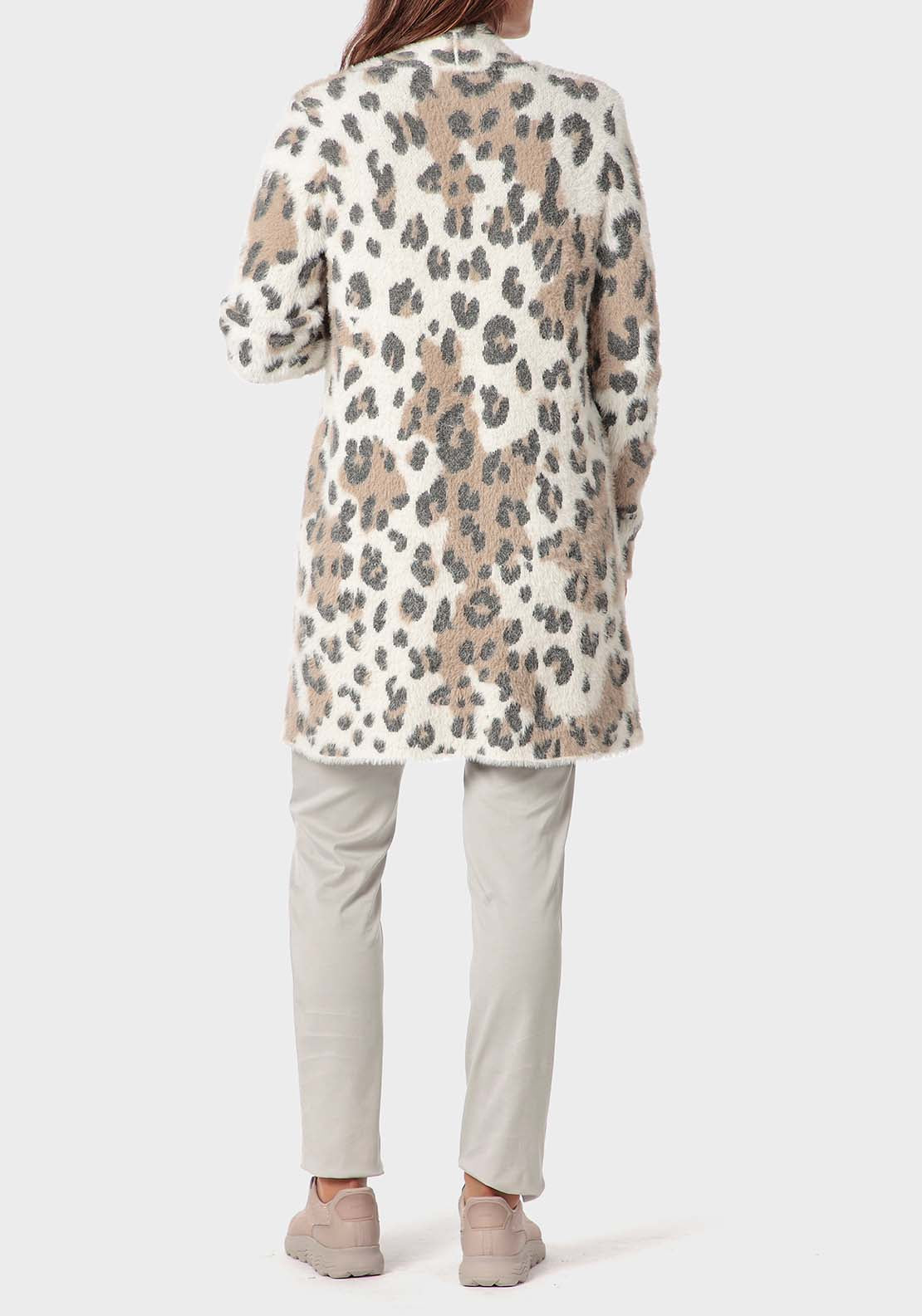 Punt Roma Animal Print Jacket - Beige 4 Shaws Department Stores