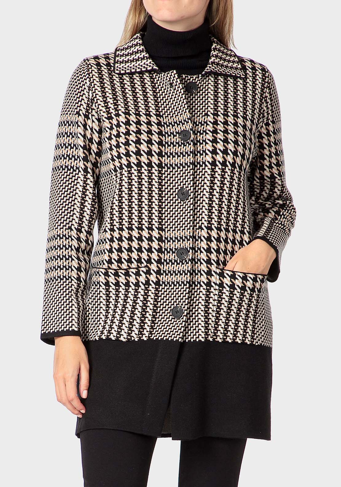 Punt Roma Long Jacket - Black 1 Shaws Department Stores