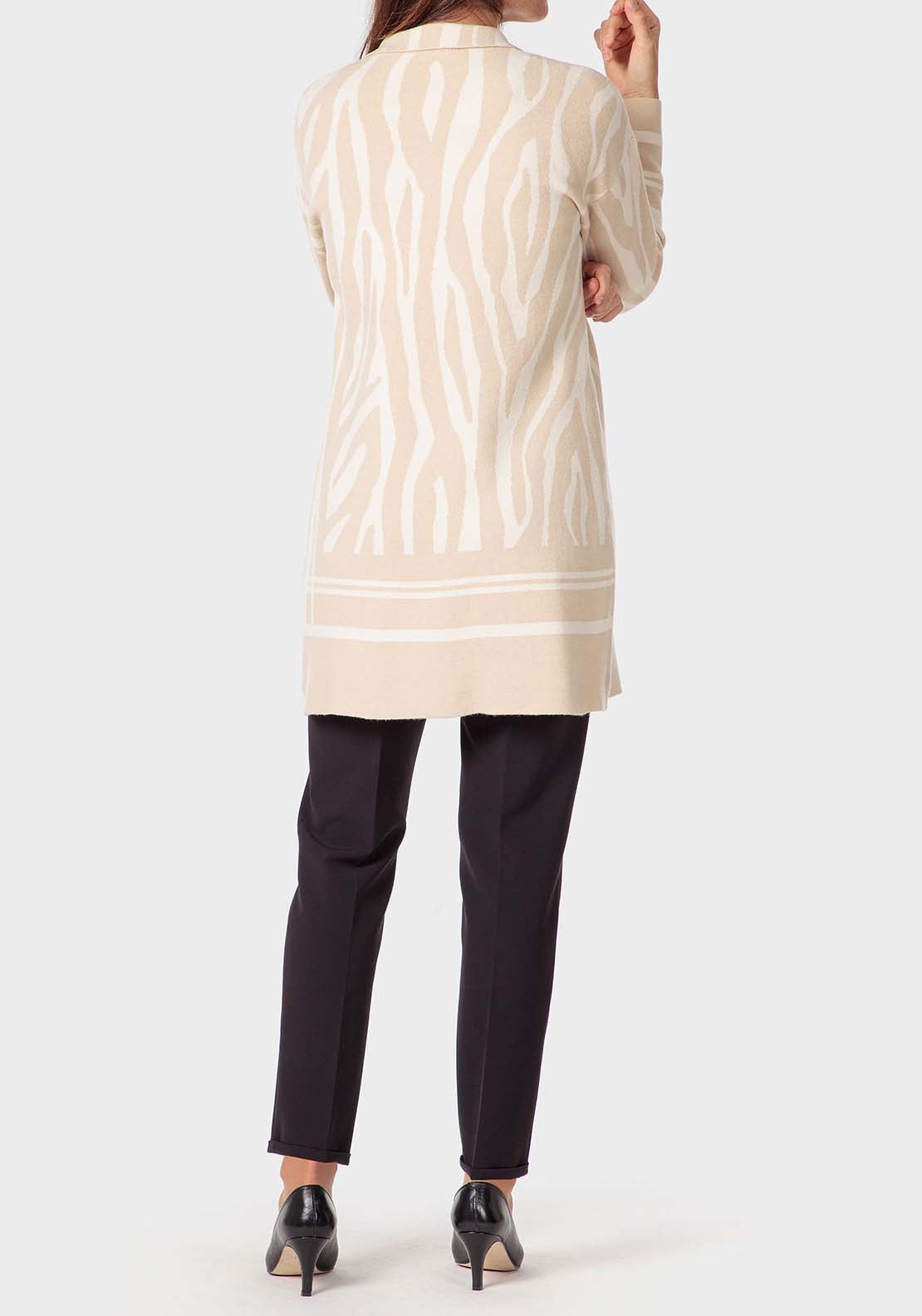 Punt Roma Long Jacket - Beige 4 Shaws Department Stores