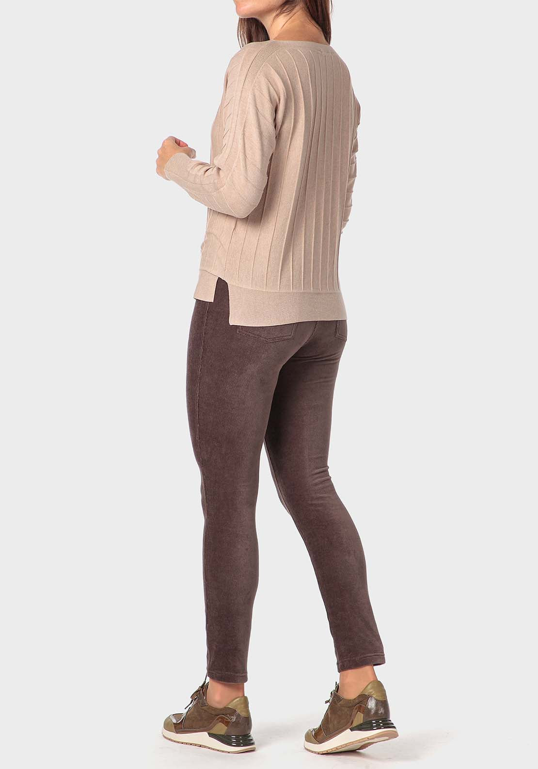 Punt Roma Batwing Sleeve Sweater - Beige 4 Shaws Department Stores