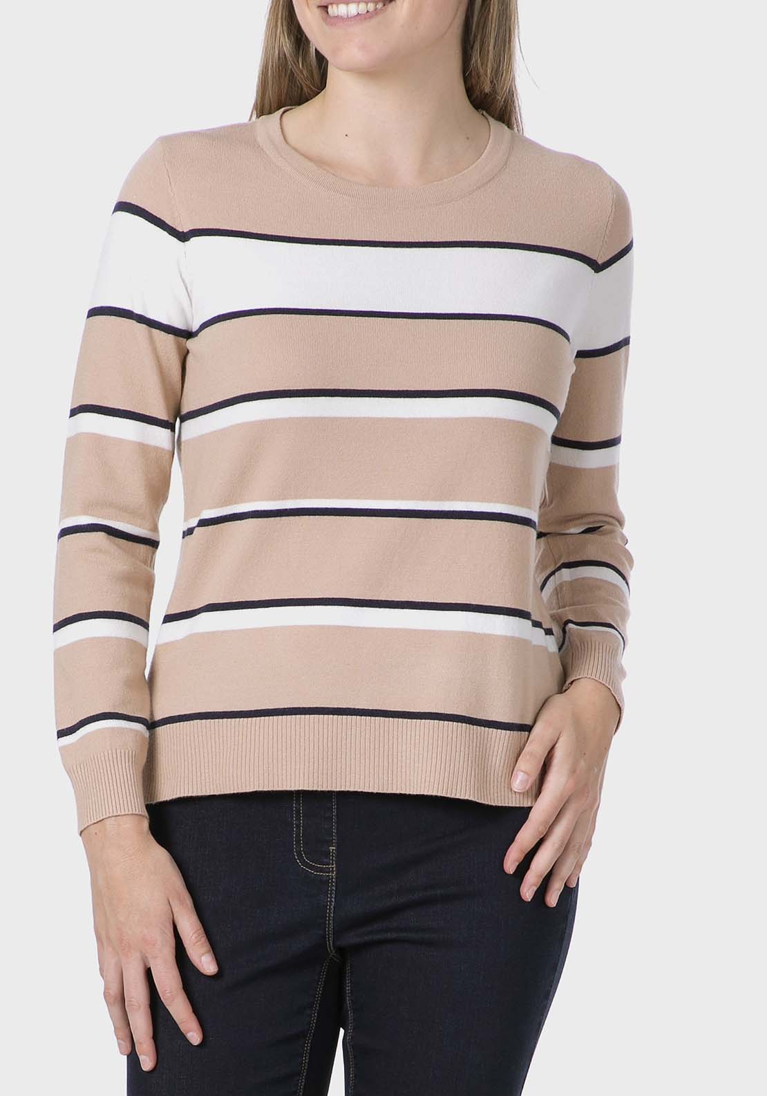 Striped Sweater - Beige