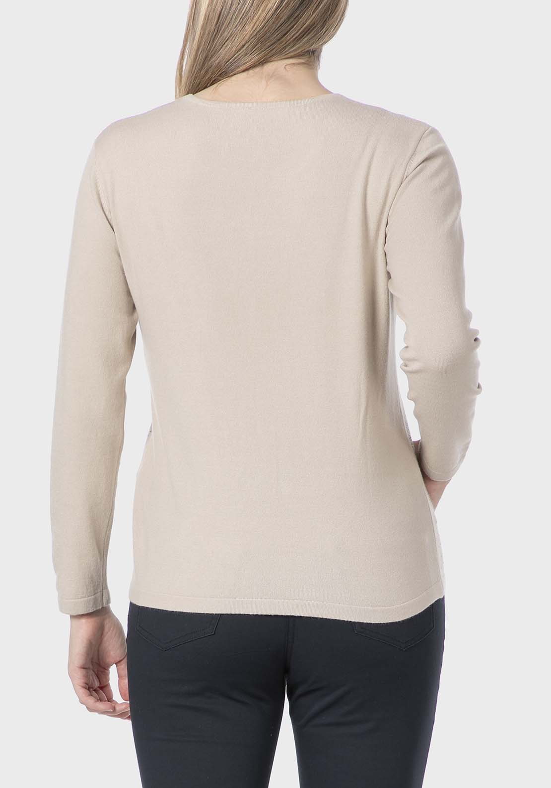 Rhinestone Fantasy Sweater - Beige