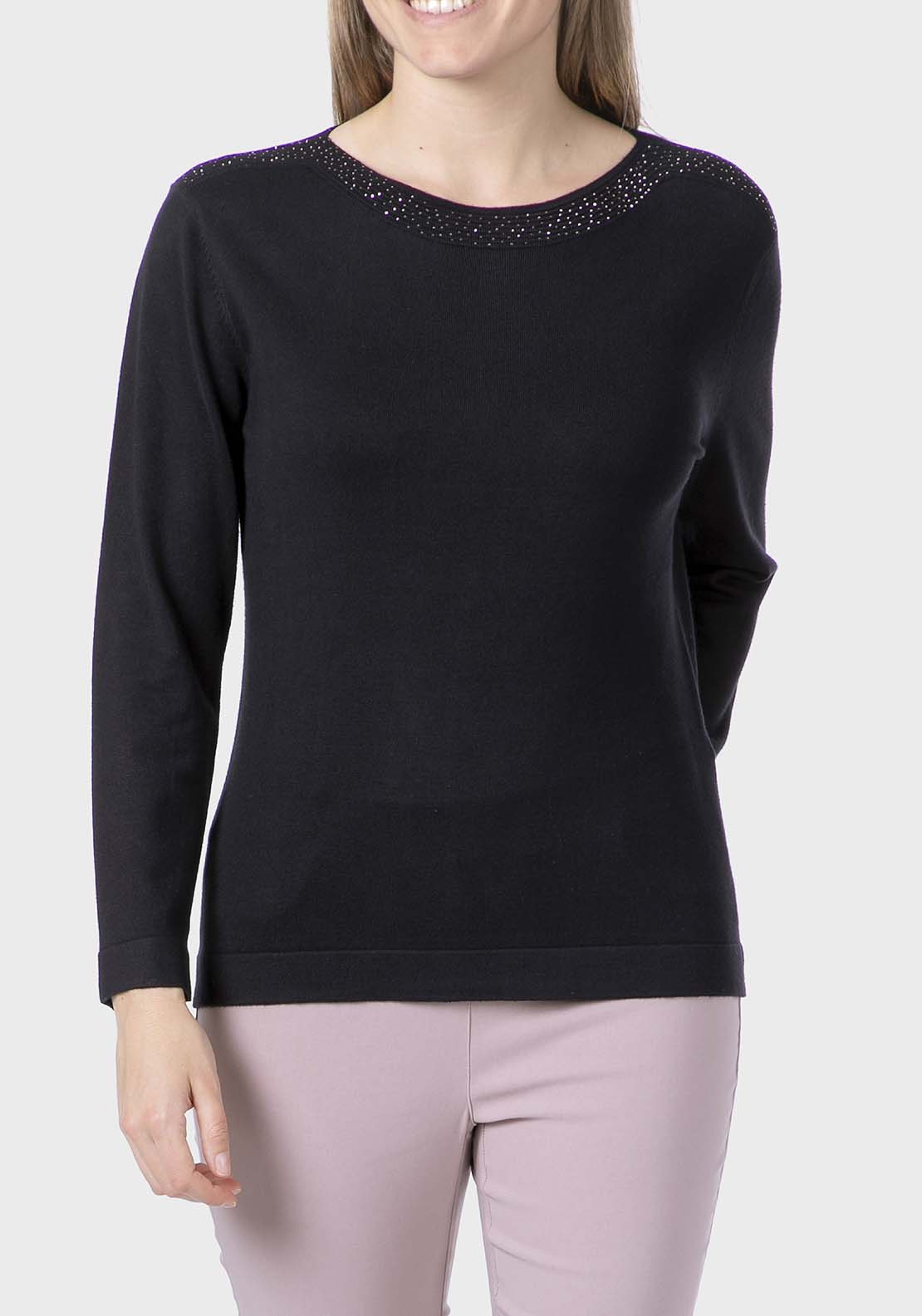 Rhinestone Fantasy Sweater - Blue Navy