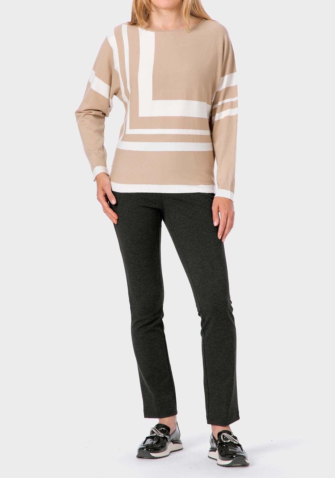 Intarsia Sweater - Beige