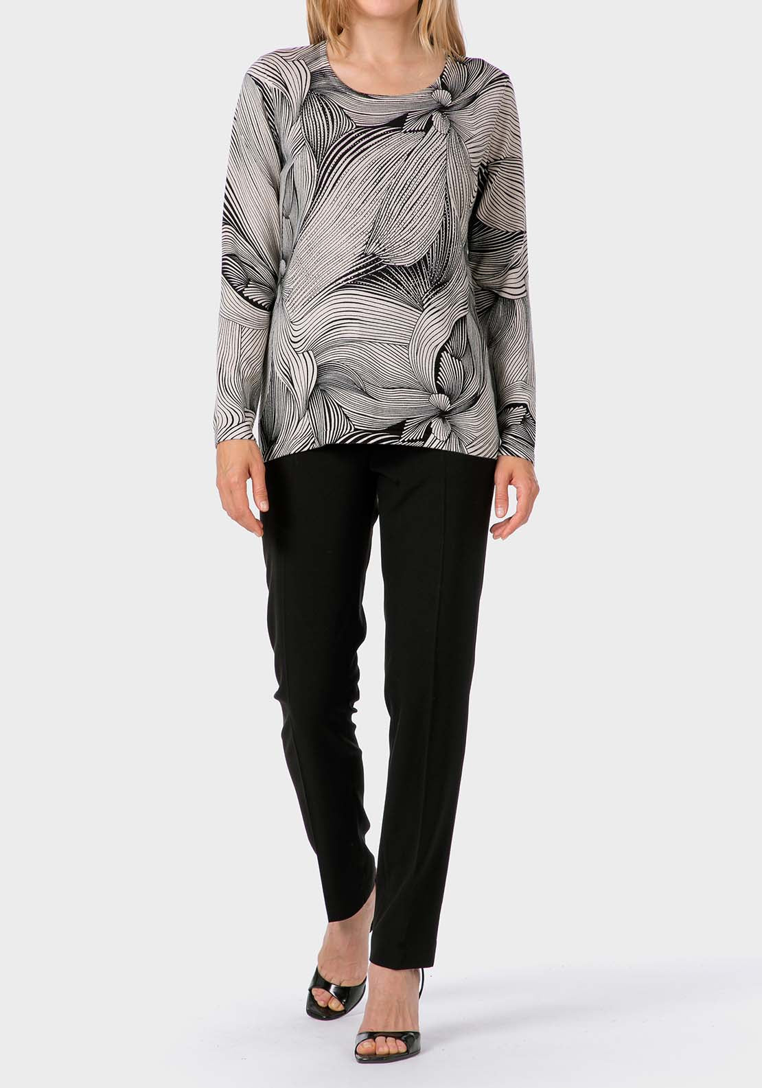 Printed Sweater - Beige