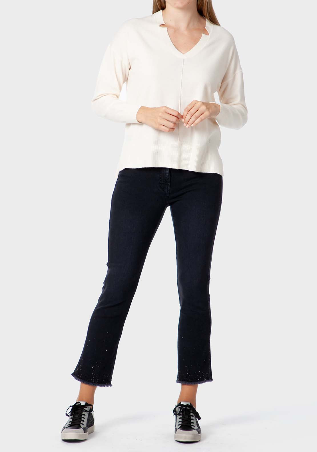 Punt Roma Sweater - Beige 3 Shaws Department Stores