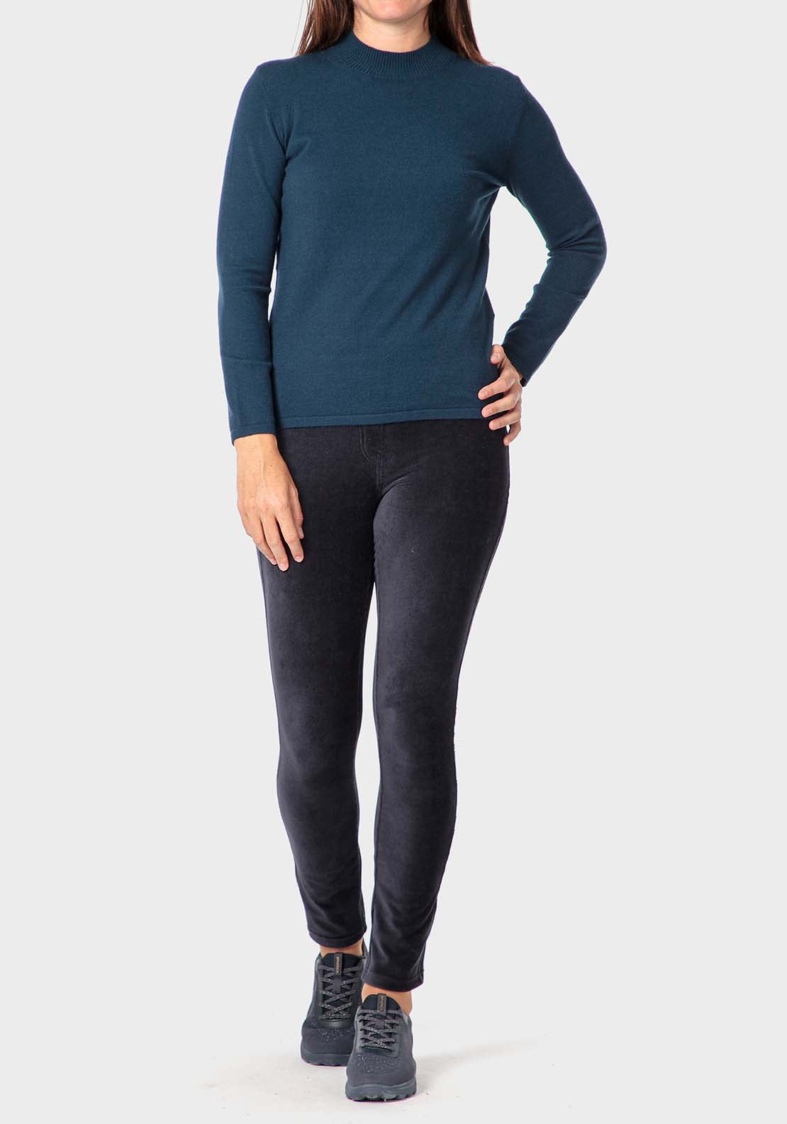 Punt Roma Basic Semi Turtleneck Sweater - Blue 3 Shaws Department Stores