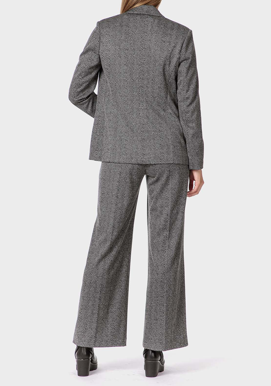 Punt Roma Herringbone Trousers - Grey 4 Shaws Department Stores